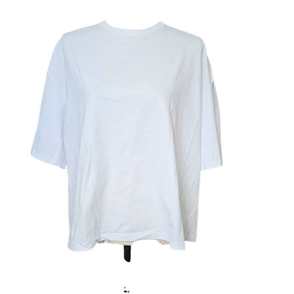 Yitty Women's Size XL White Slouchy Short Sleeve T-shirt